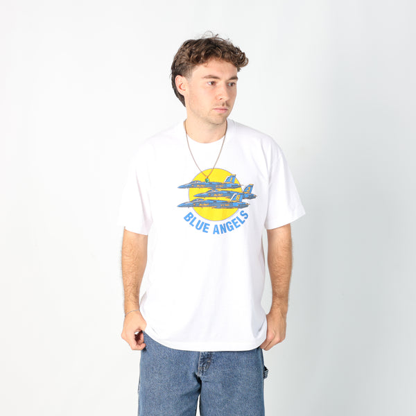 White 90s Blue Angels T-Shirt (XL)